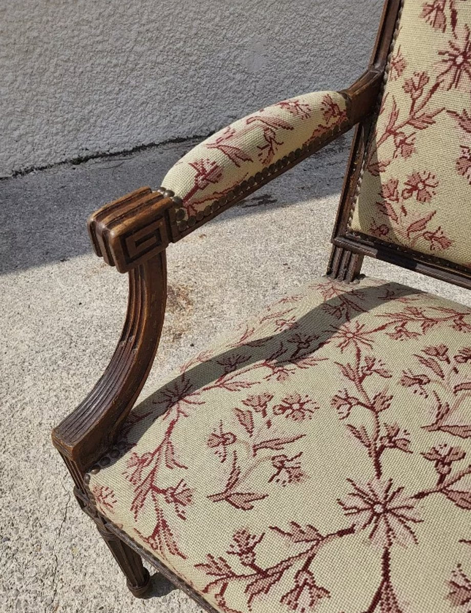 Joli Fauteuil Louis XVI en Noyer - XIXe siècle N° 19 - Ethic Atelier