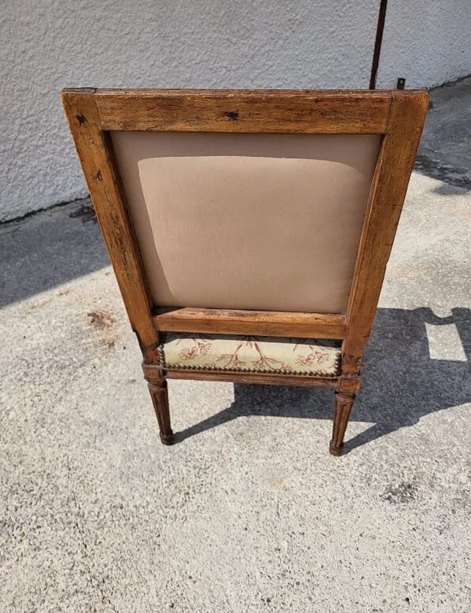 Joli Fauteuil Louis XVI en Noyer - XIXe siècle N° 19 - Ethic Atelier