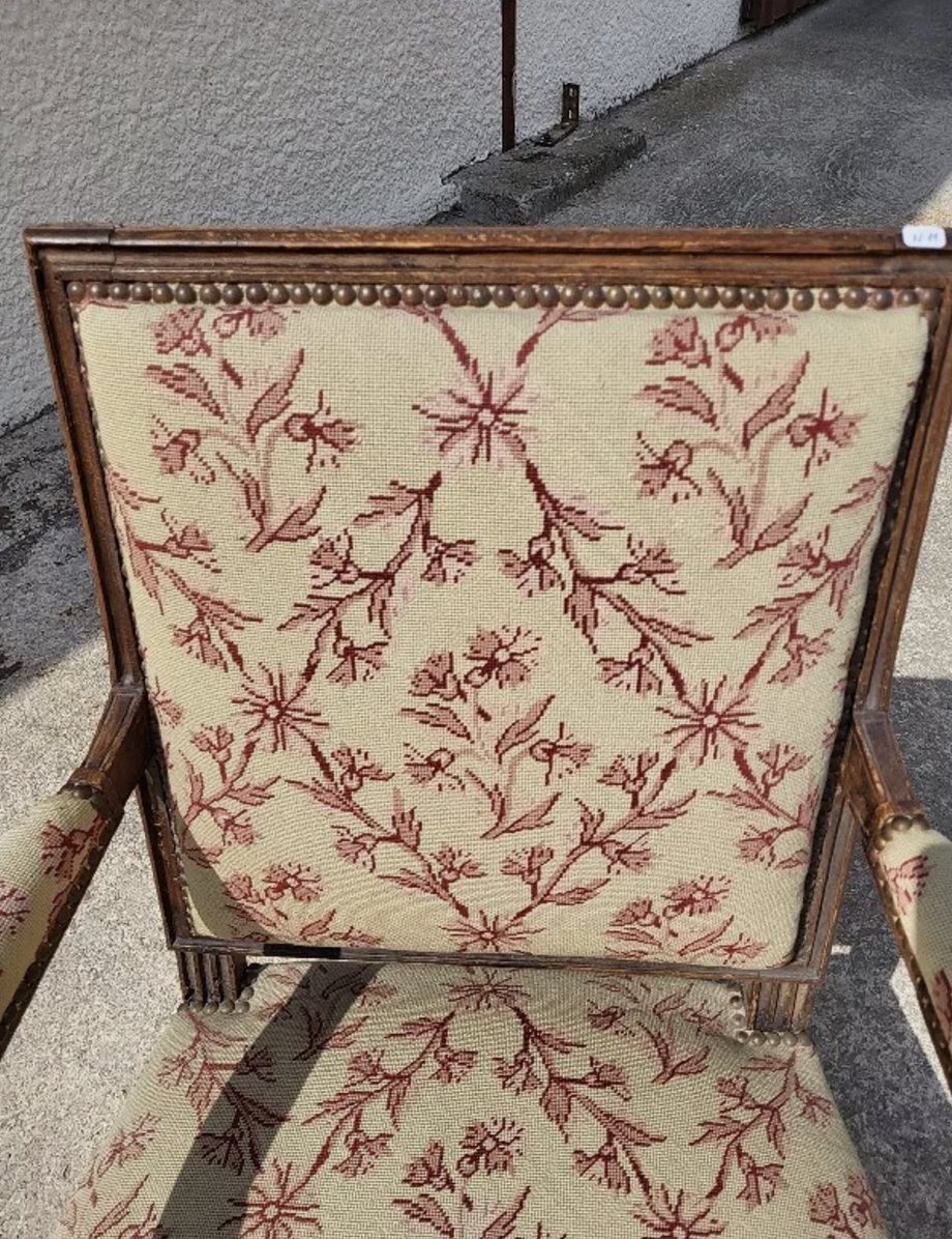 Joli Fauteuil Louis XVI en Noyer - XIXe siècle N° 19 - Ethic Atelier