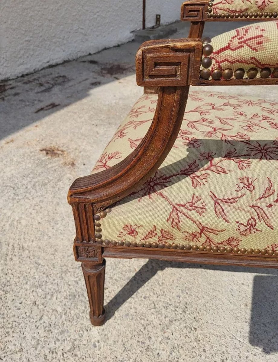 Joli Fauteuil Louis XVI en Noyer - XIXe siècle N° 19 - Ethic Atelier