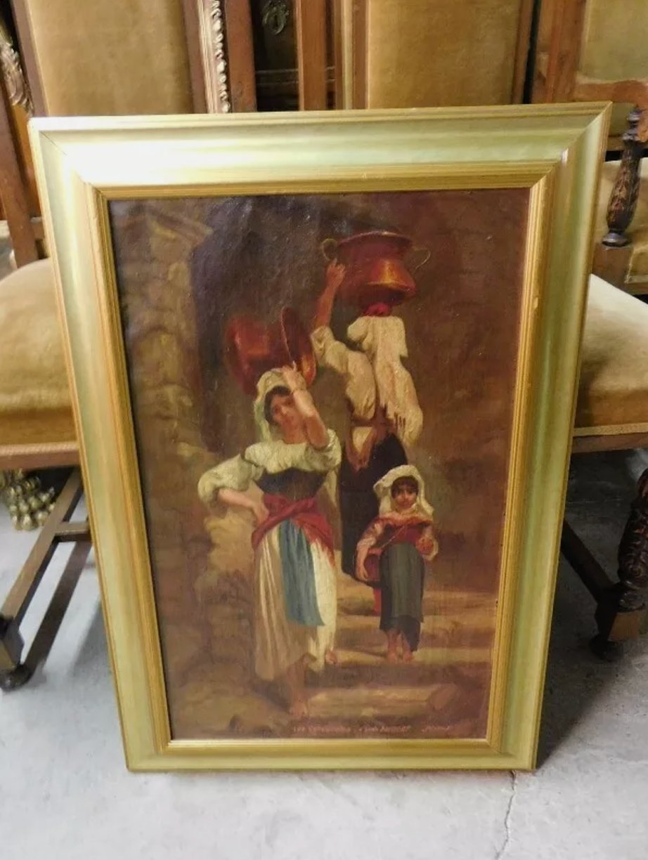 Joli Tableau Huile sur Toile -