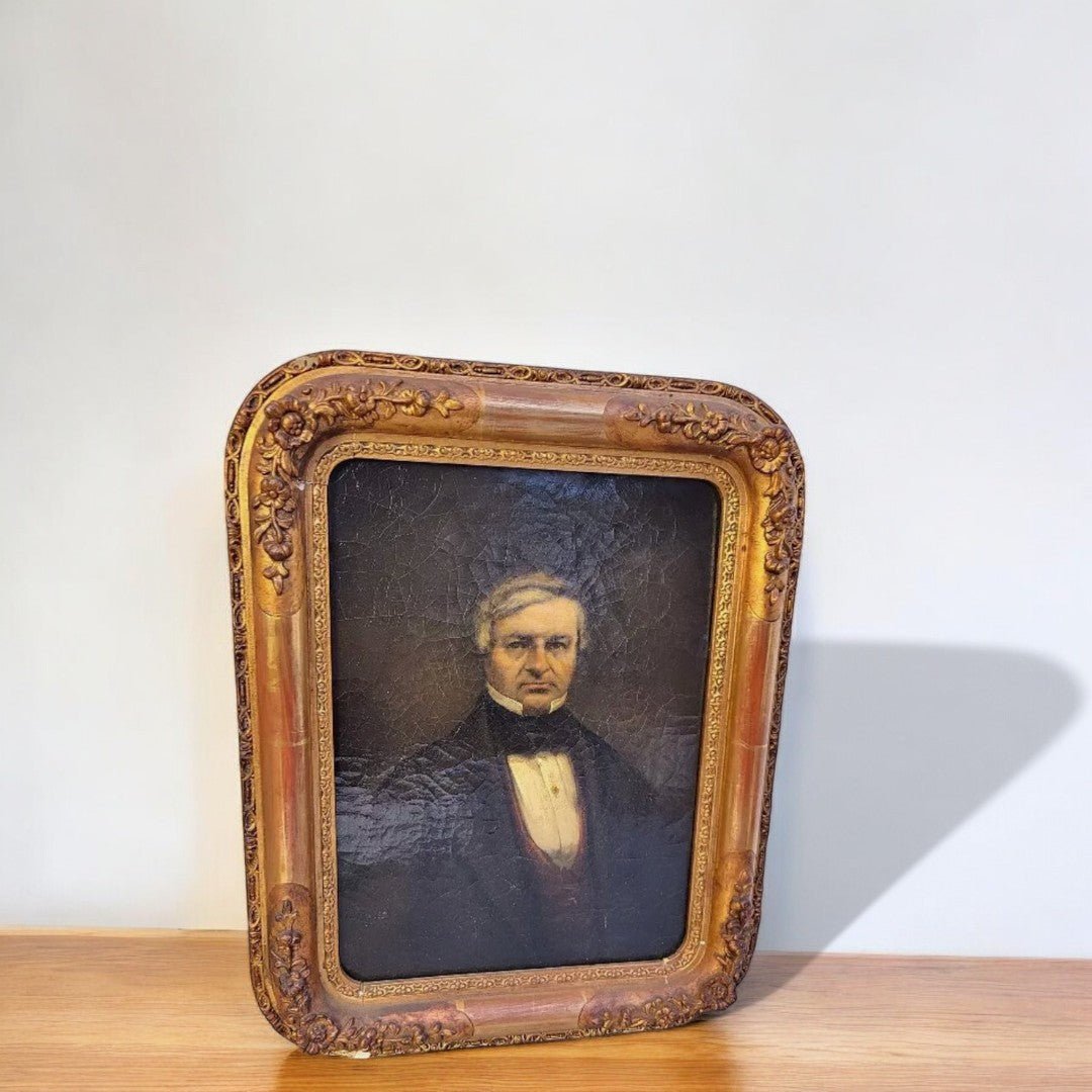 Joli Tableau Portrait d'un Monsieur - XIXème Siècle - Huile sur Toile - Ethic Atelier