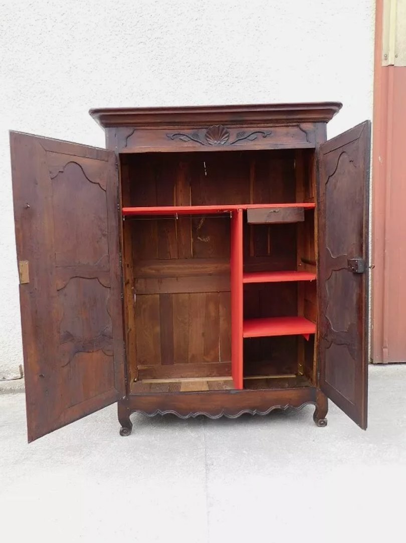 Jolie Armoire Louis XV en Noyer - XVIIIe Siècle - Ethic Atelier