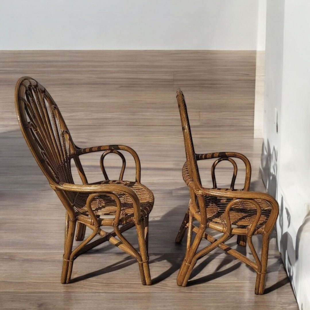 Jolie Paire de Fauteuils en Rotin - Années 1960 - 1970 - Ethic Atelier