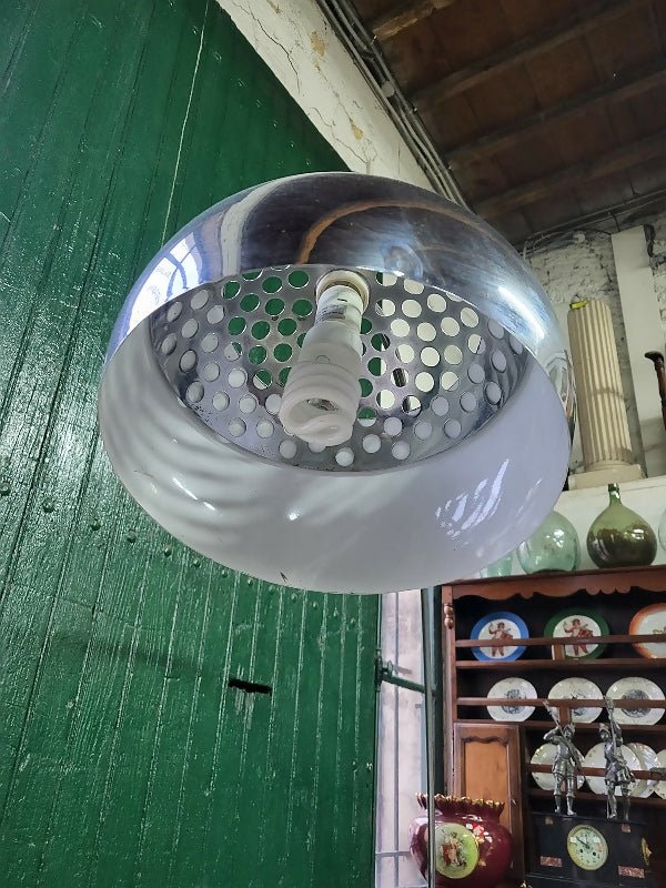 Lampadaire arc en chrome chiné - Ethic Atelier