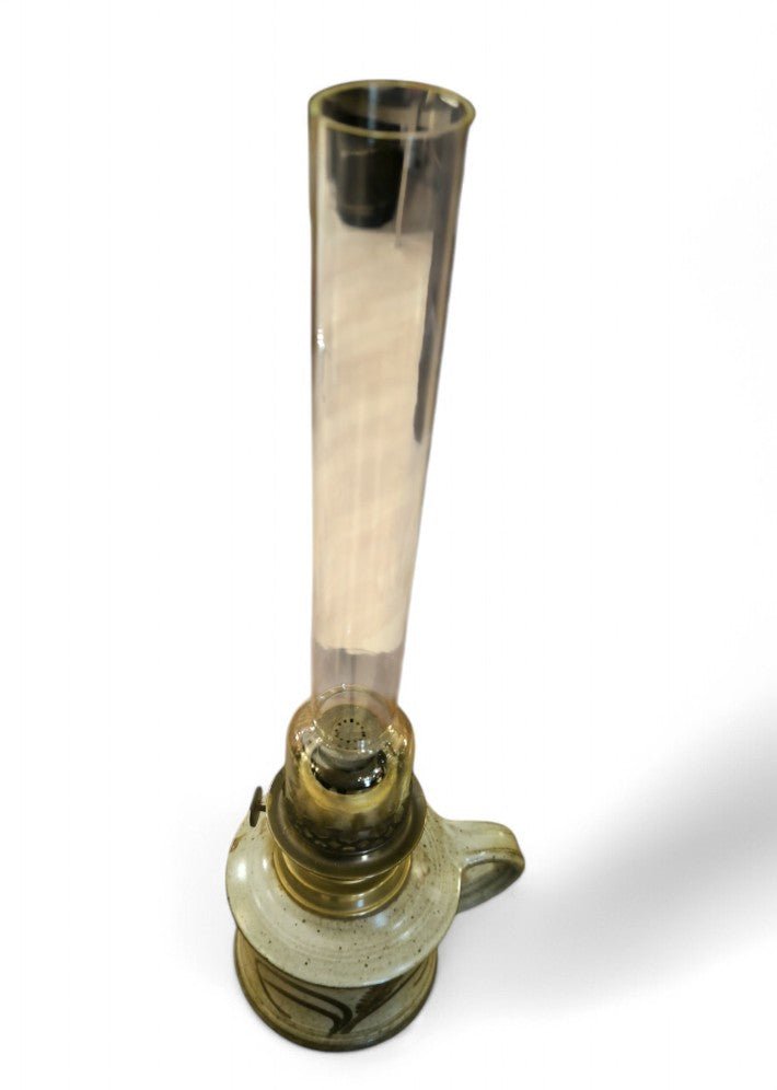 Lampe à pétrole céramique signé S N 1960 - Ethic Atelier