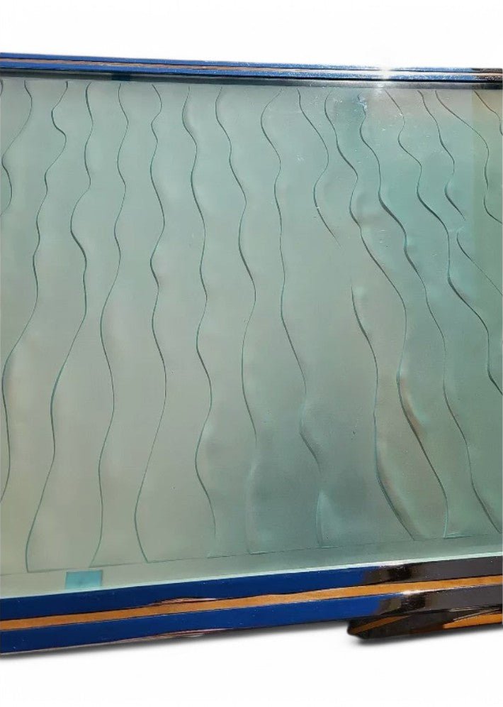 Magnifique Bureau Vintage en Verre et Chrome - Ethic Atelier