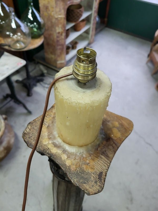 Magnifique et Grand Lampadaire en Colonne en Bois du XVIIIe Siècle - Ethic Atelier