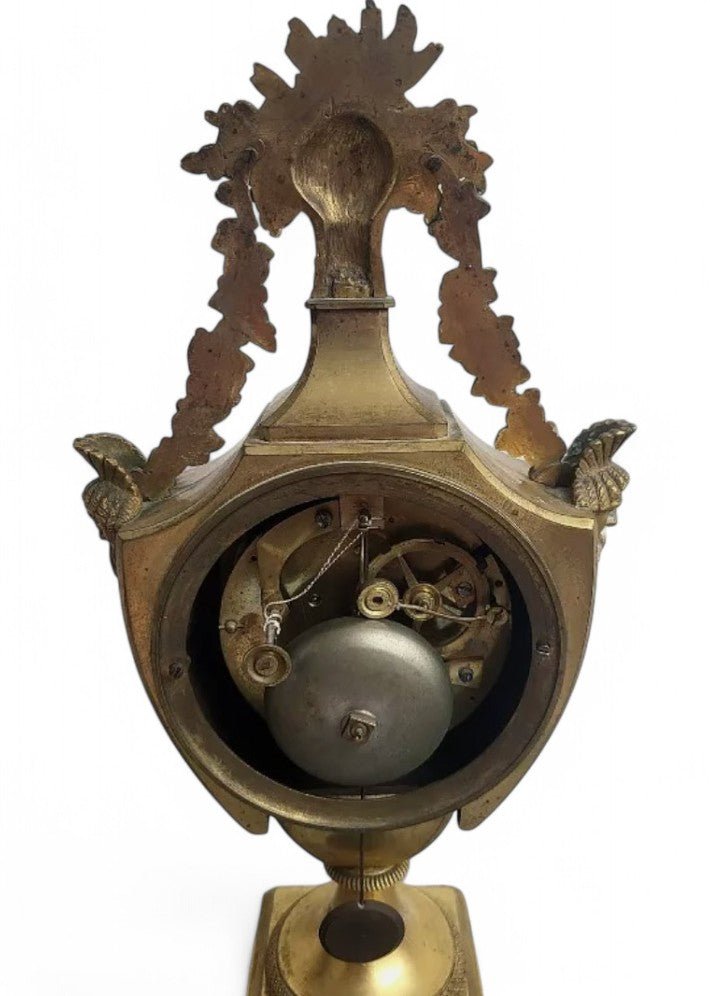Magnifique Horloge Pendule Empire en Bronze Doré - Ethic Atelier