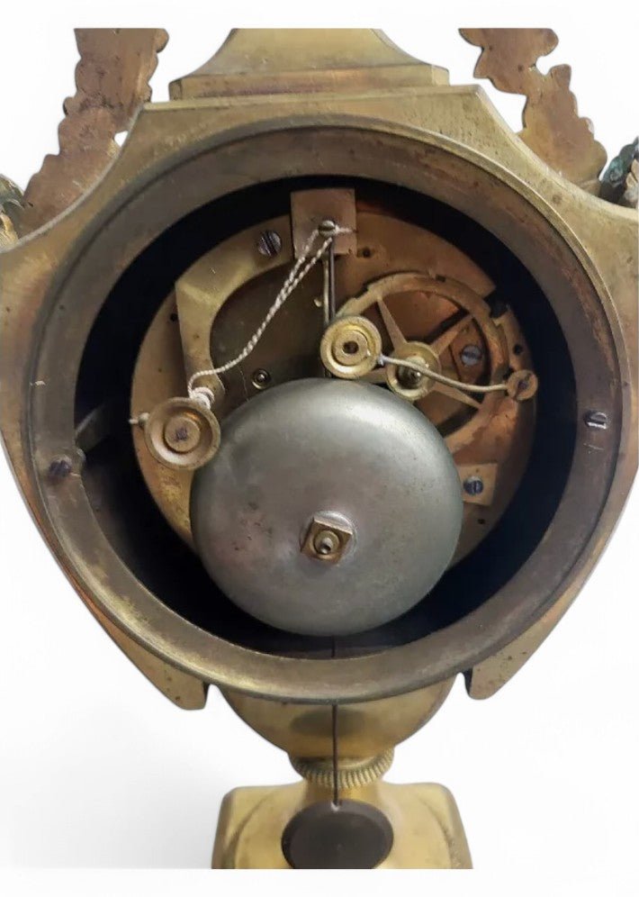 Magnifique Horloge Pendule Empire en Bronze Doré - Ethic Atelier