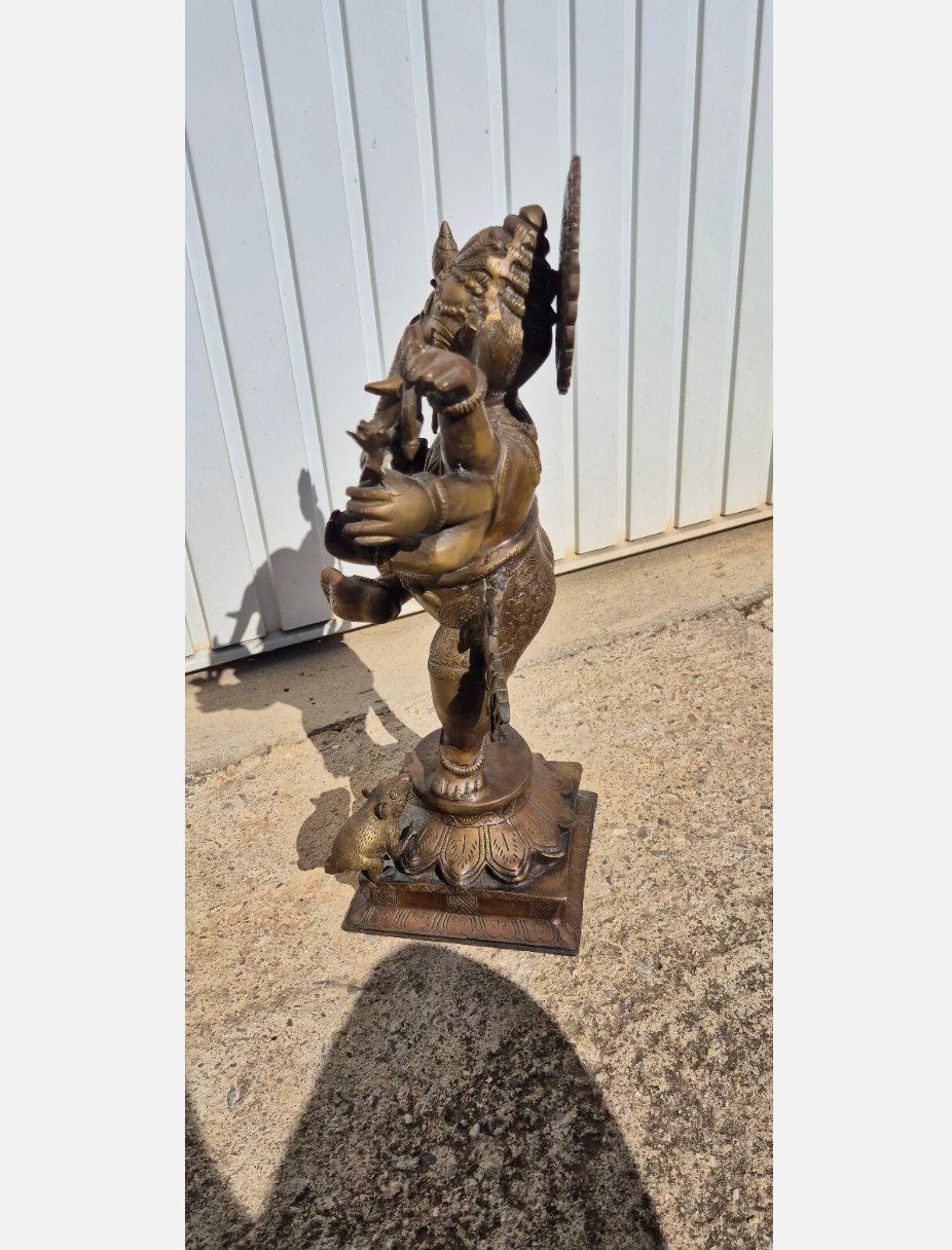 Magnifique Statue en Bronze de Ganesh - Ethic Atelier