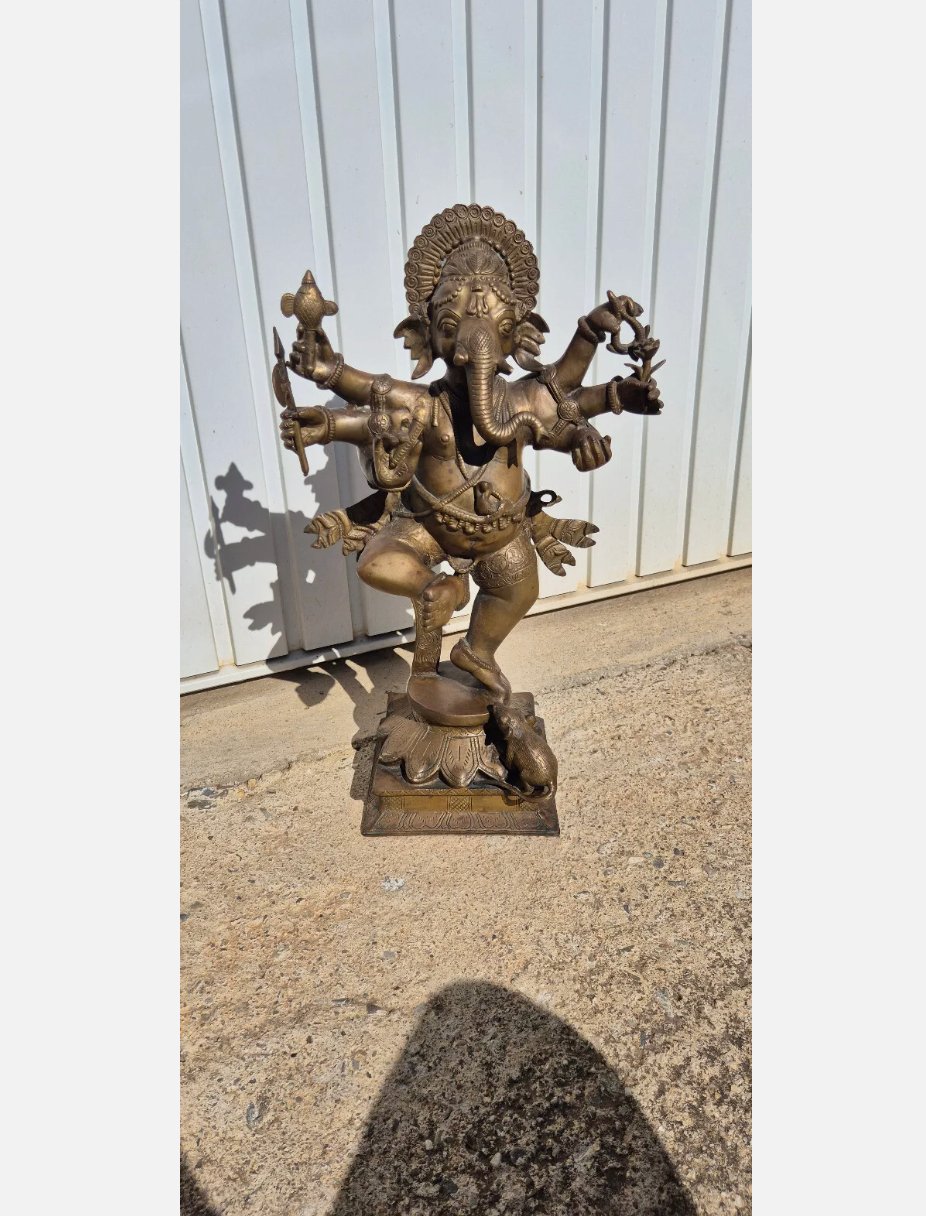 Magnifique Statue en Bronze de Ganesh - Ethic Atelier
