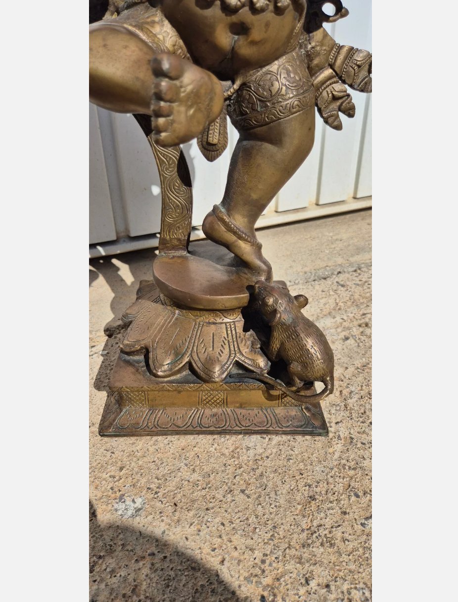 Magnifique Statue en Bronze de Ganesh - Ethic Atelier