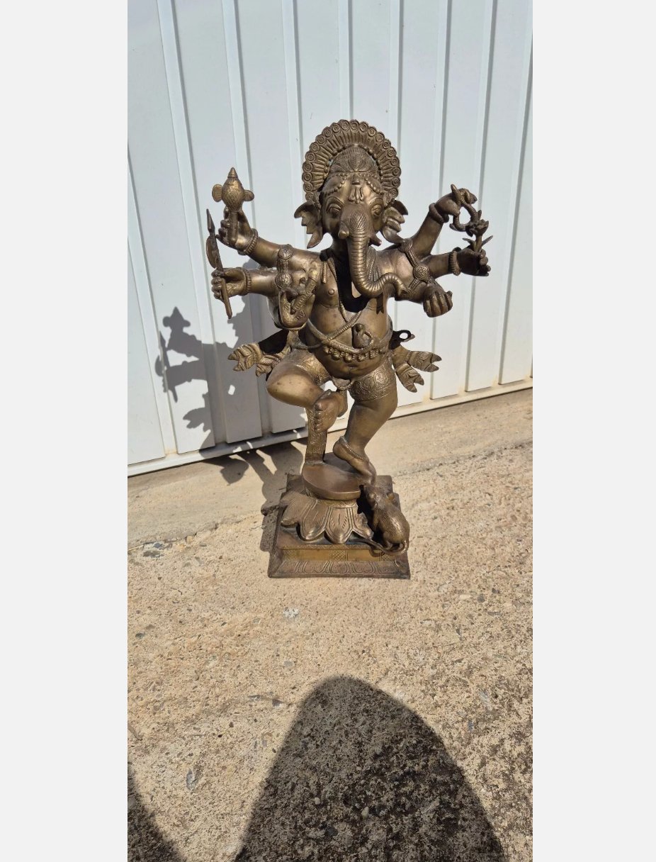 Magnifique Statue en Bronze de Ganesh - Ethic Atelier