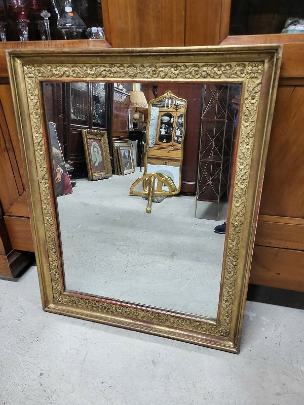 MIROIR DORE DECOR DE FLEURS ET DE FEUILLAGE DU XIX ème SIECLE - Ethic Atelier