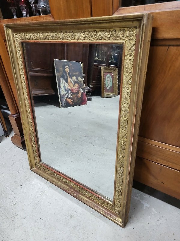 MIROIR DORE DECOR DE FLEURS ET DE FEUILLAGE DU XIX ème SIECLE - Ethic Atelier