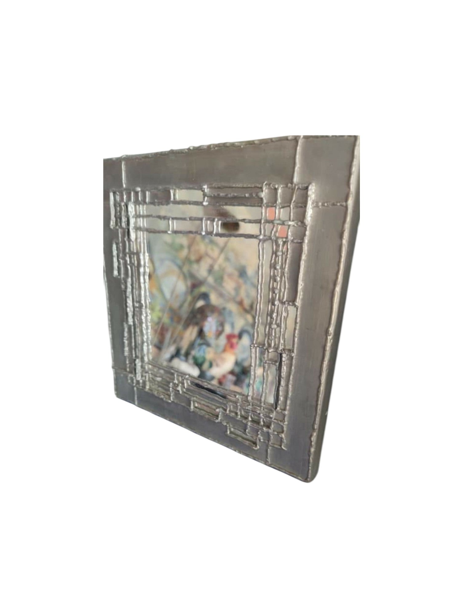 Miroir en étain style brutaliste vers 1960 - Ethic Atelier