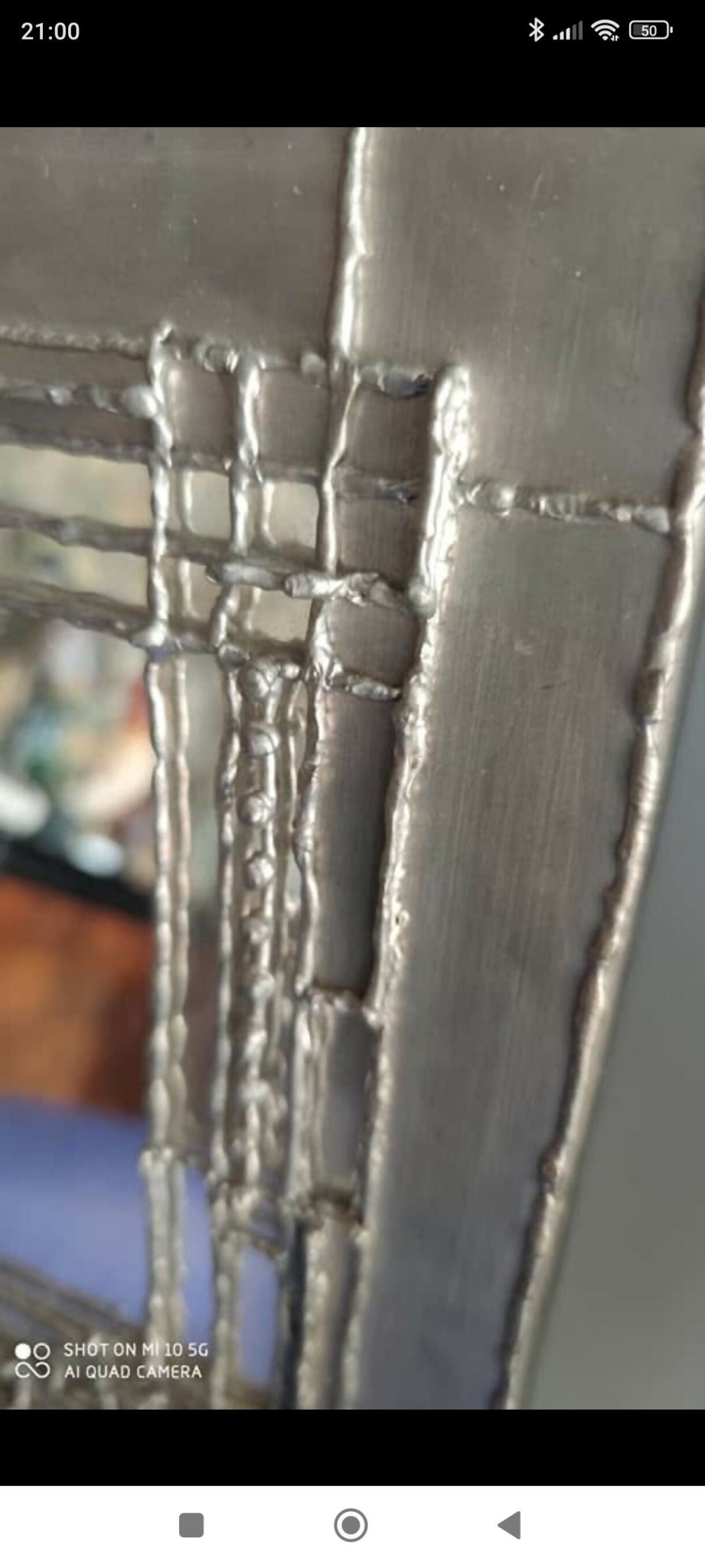 Miroir en étain style brutaliste vers 1960 - Ethic Atelier