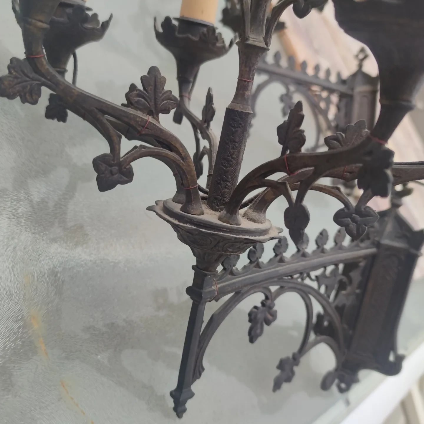 Paire d'appliques murales en acier vers 1900 - Ethic Atelier