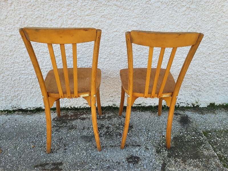 Paire de Chaises de Bistrot Monobloc – Authenticité et Charme - Ethic Atelier