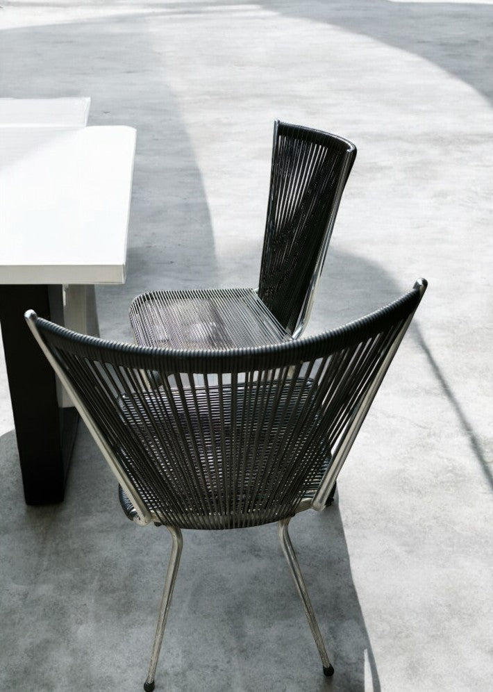 Paire de chaises scoubidou vers 1970 - Ethic Atelier
