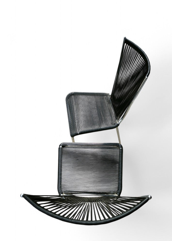 Paire de chaises scoubidou vers 1970 - Ethic Atelier