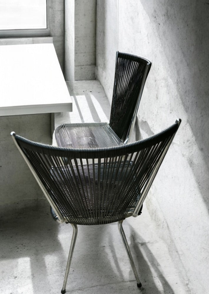 Paire de chaises scoubidou vers 1970 - Ethic Atelier