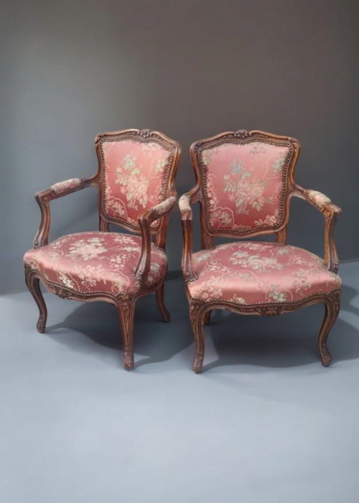 Paire de Fauteuils Cabriolets de Style Louis XV - Ethic Atelier