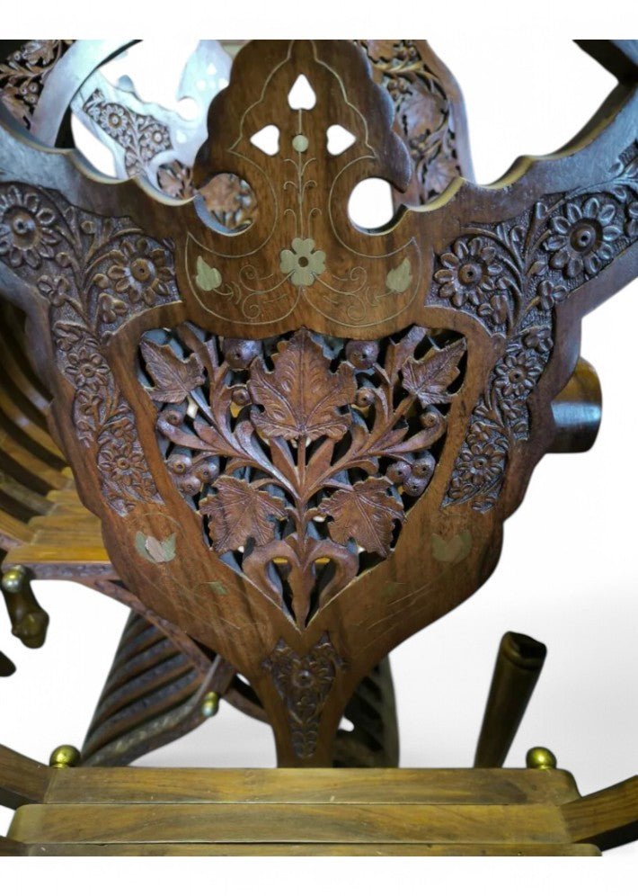 Paire de Fauteuils Curule en Teck Massif - Ethic Atelier