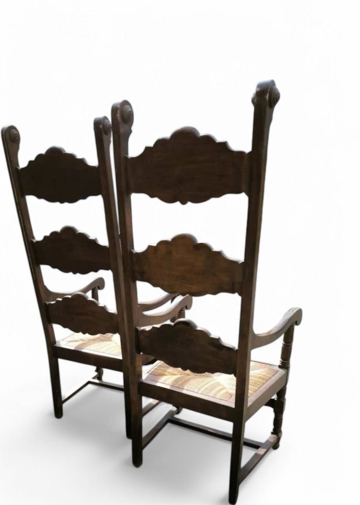 Paire de Fauteuils en Noyer Fin XIXème Siècle - Ethic Atelier