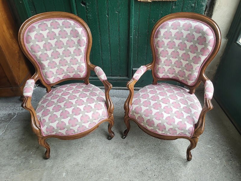 Paire de fauteuils Louis Philippe en noyer - Ethic Atelier