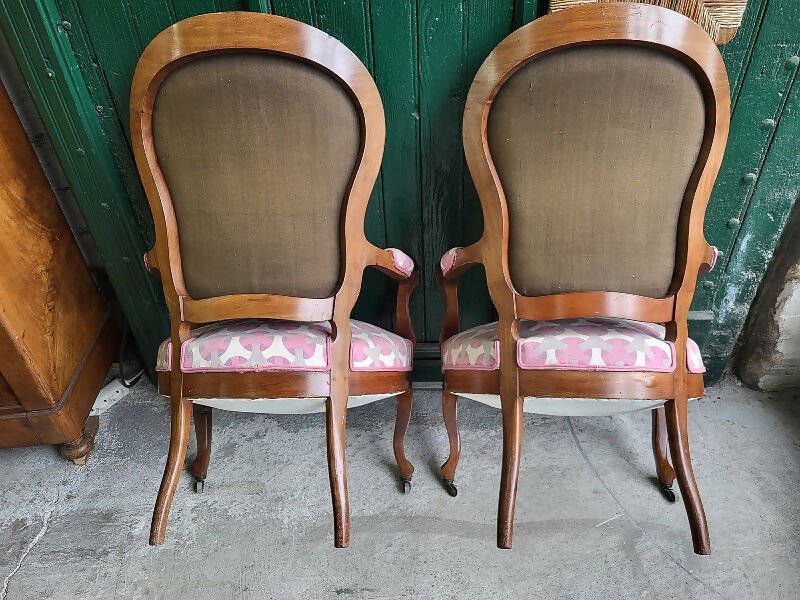 Paire de fauteuils Louis Philippe en noyer - Ethic Atelier