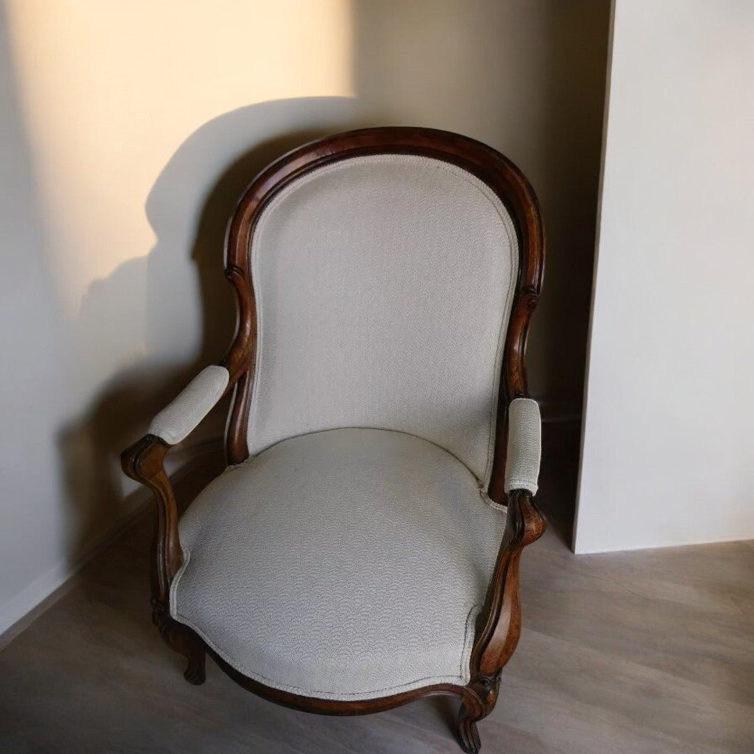 Paire de Fauteuils Marquetés - XIXe siècle - Ethic Atelier