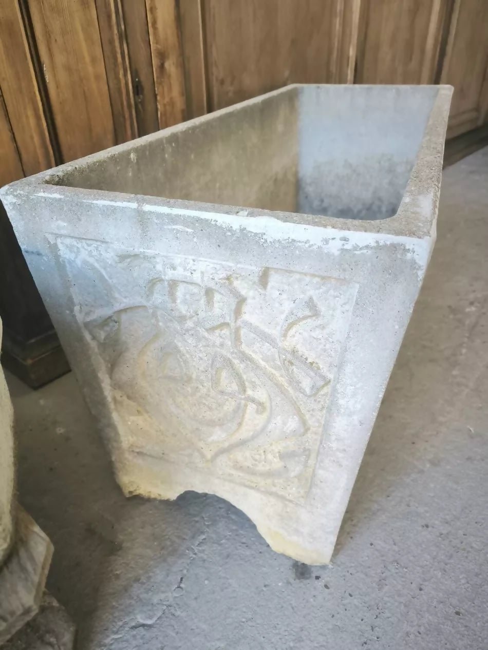 Paire de Jardinières en Béton Époque Art Nouveau - Ethic Atelier
