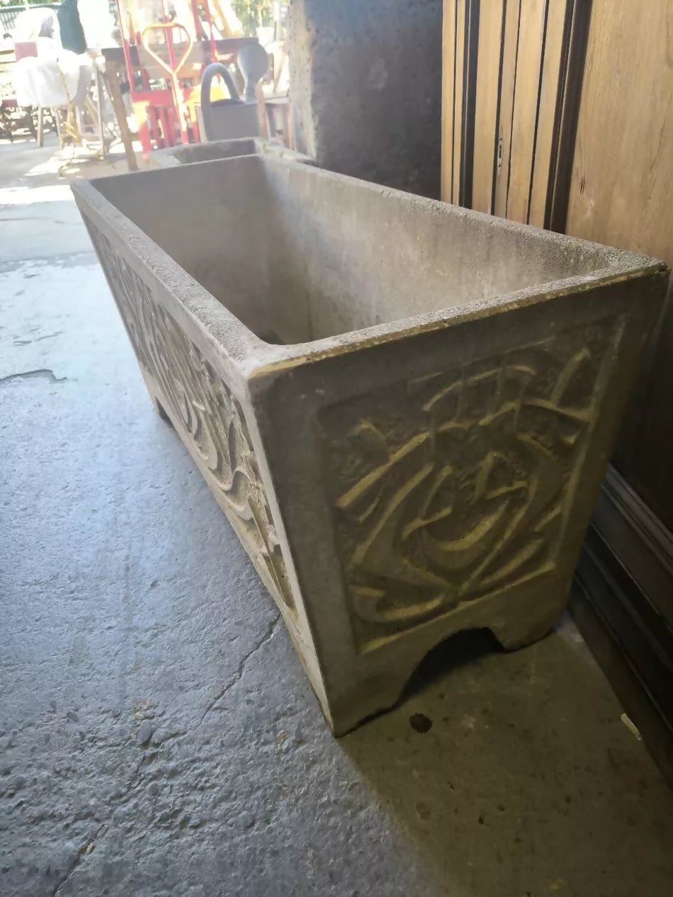 Paire de Jardinières en Béton Époque Art Nouveau - Ethic Atelier