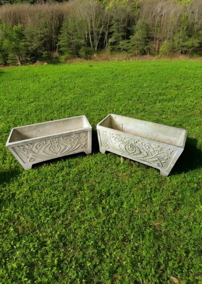 Paire de Jardinières en Béton Époque Art Nouveau - Ethic Atelier