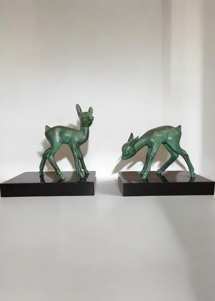 Paire de Serre - Livres Art Déco à Patine Verte - Ethic Atelier