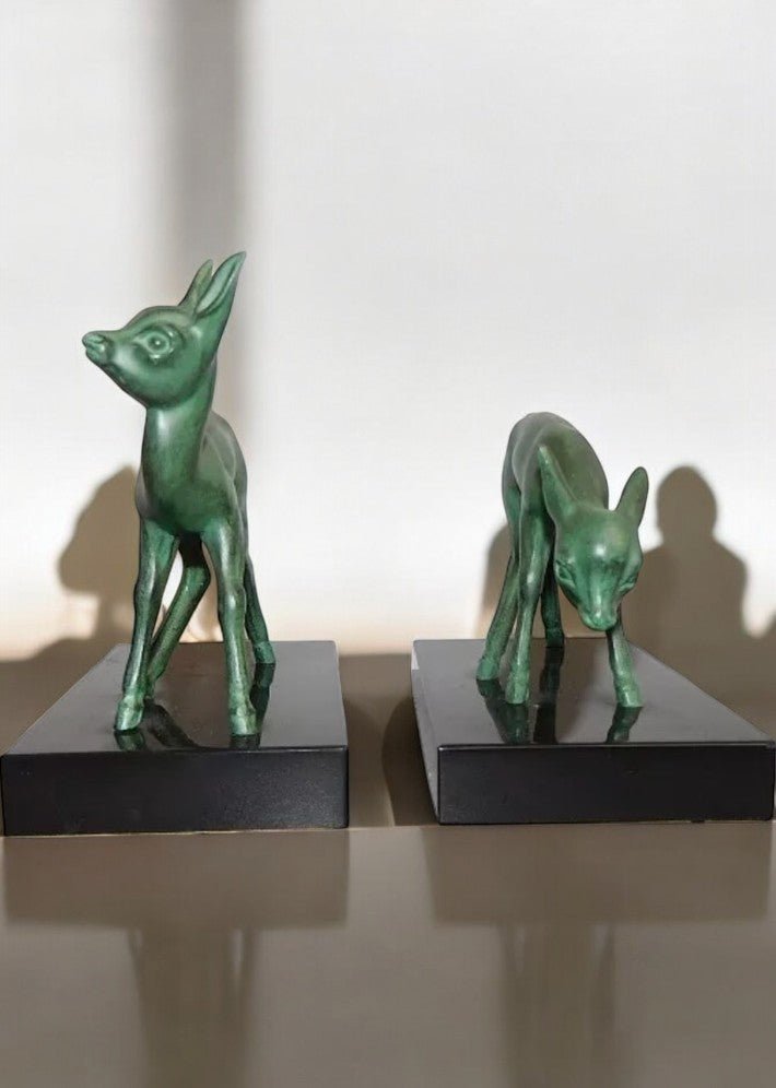 Paire de Serre - Livres Art Déco à Patine Verte - Ethic Atelier