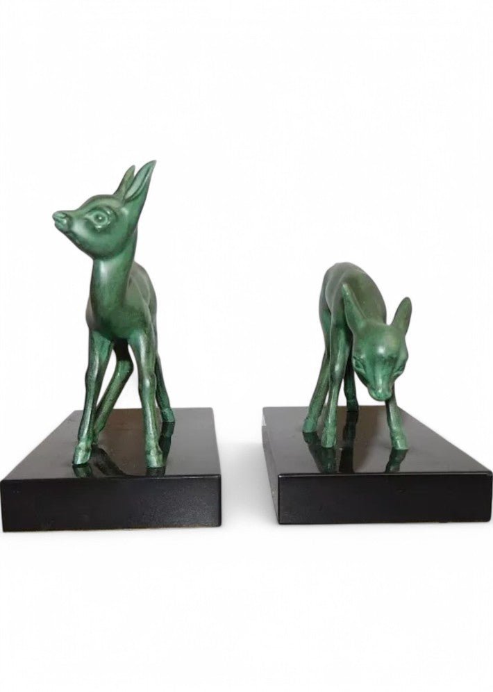 Paire de Serre - Livres Art Déco à Patine Verte - Ethic Atelier