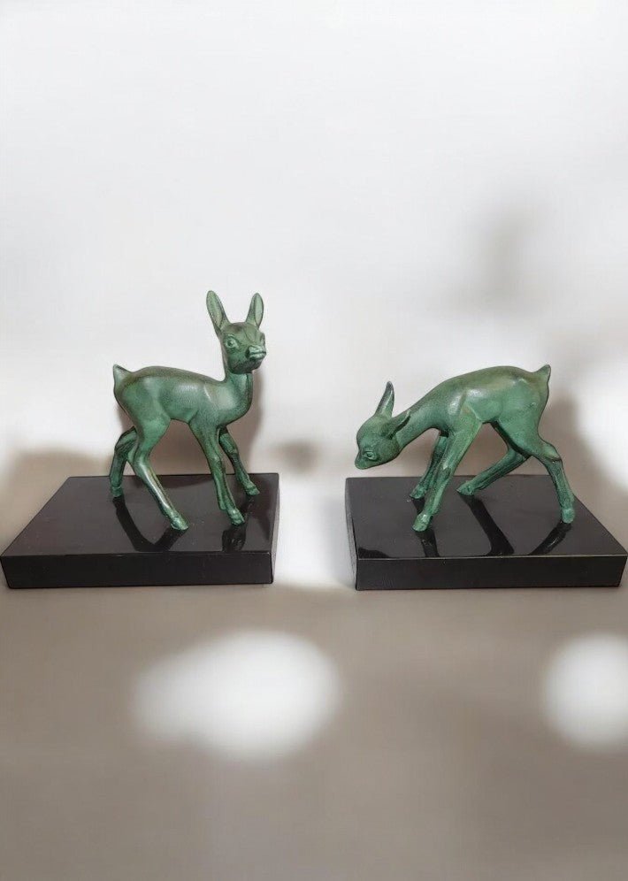 Paire de Serre - Livres Art Déco à Patine Verte - Ethic Atelier