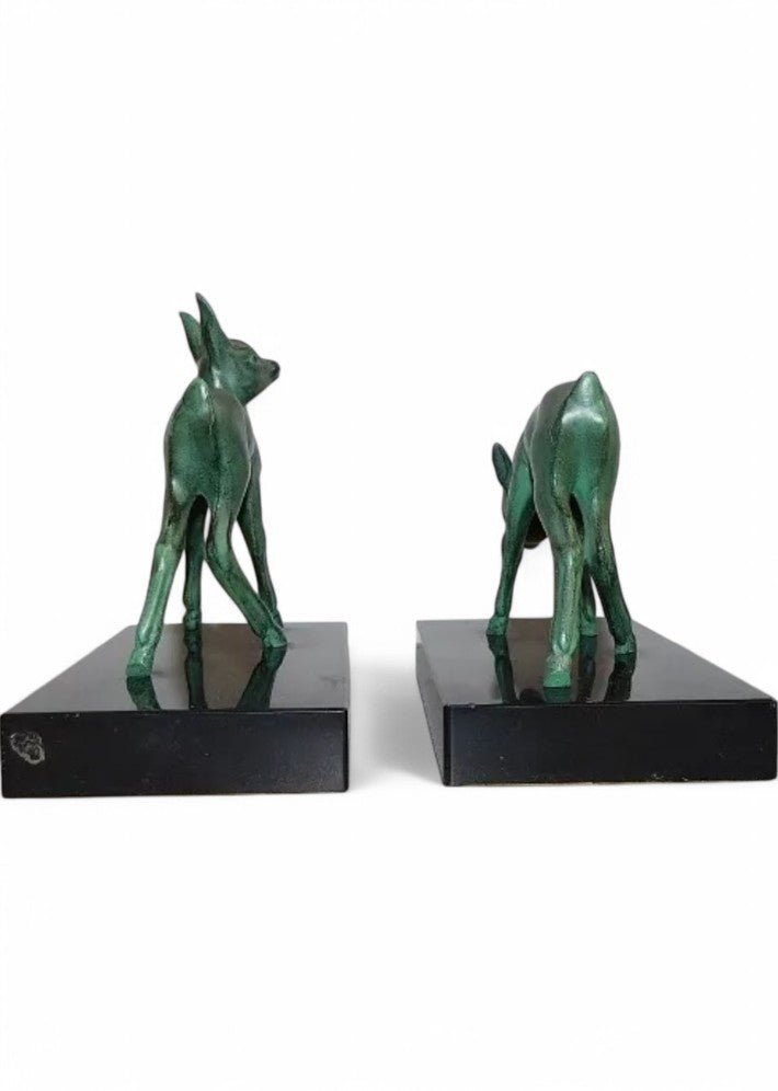 Paire de Serre - Livres Art Déco à Patine Verte - Ethic Atelier