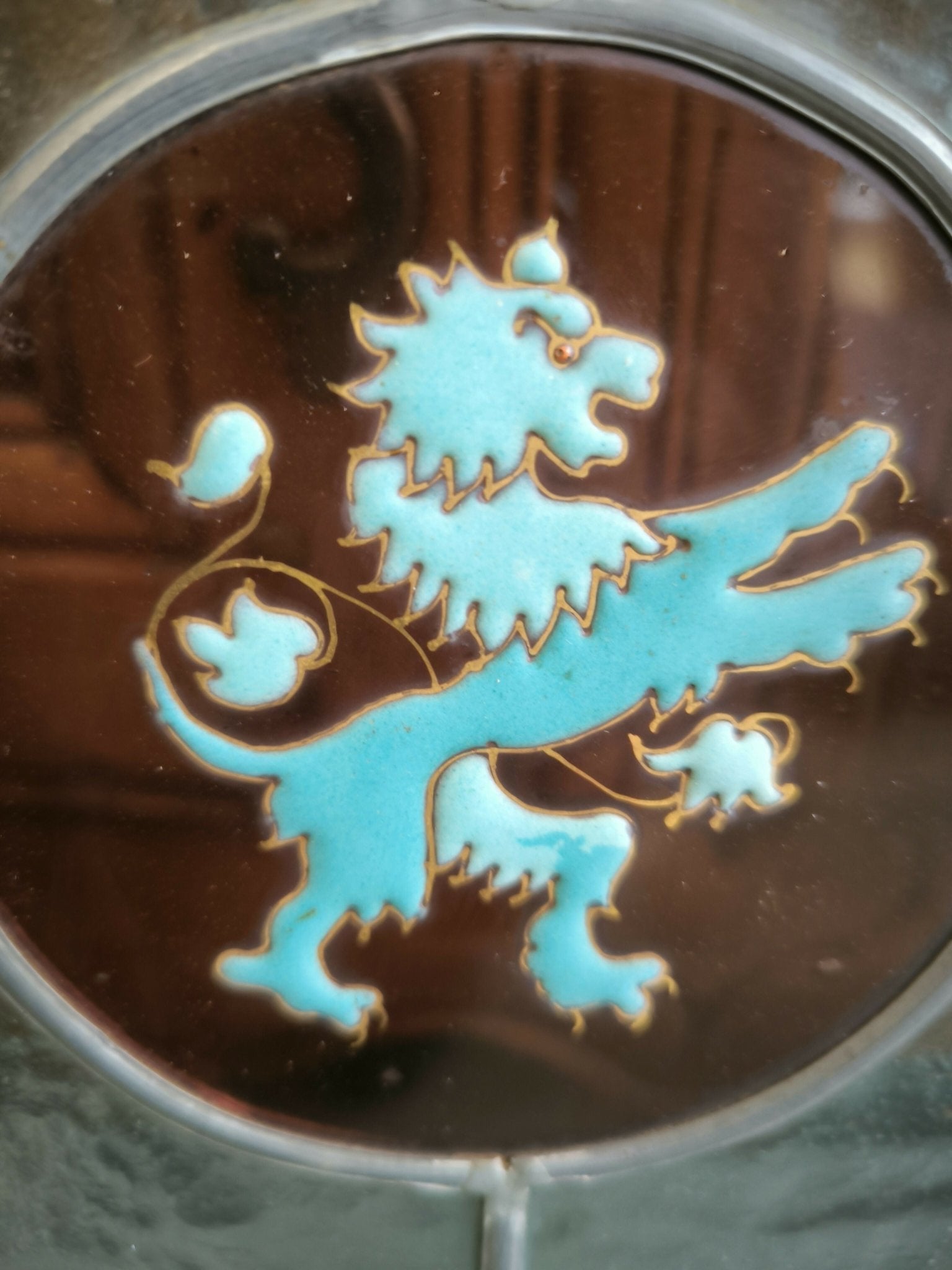 Paire de vitraux cadre chêne massif XIX siècle - Ethic Atelier