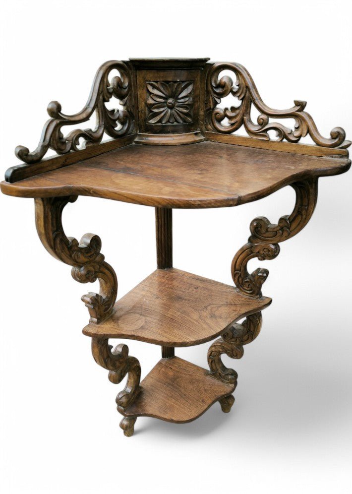 Paire d'étagères en encoignure époque Napoléon III en Palissandre de Rio - Ethic Atelier