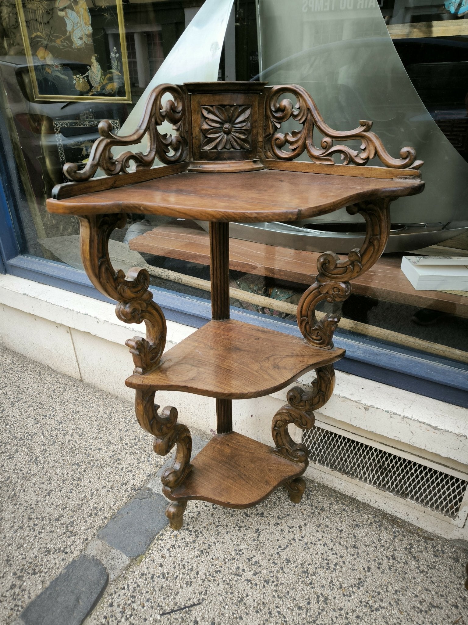 Paire d'étagères en encoignure époque Napoléon III en Palissandre de Rio - Ethic Atelier