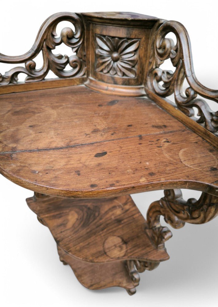 Paire d'étagères en encoignure époque Napoléon III en Palissandre de Rio - Ethic Atelier