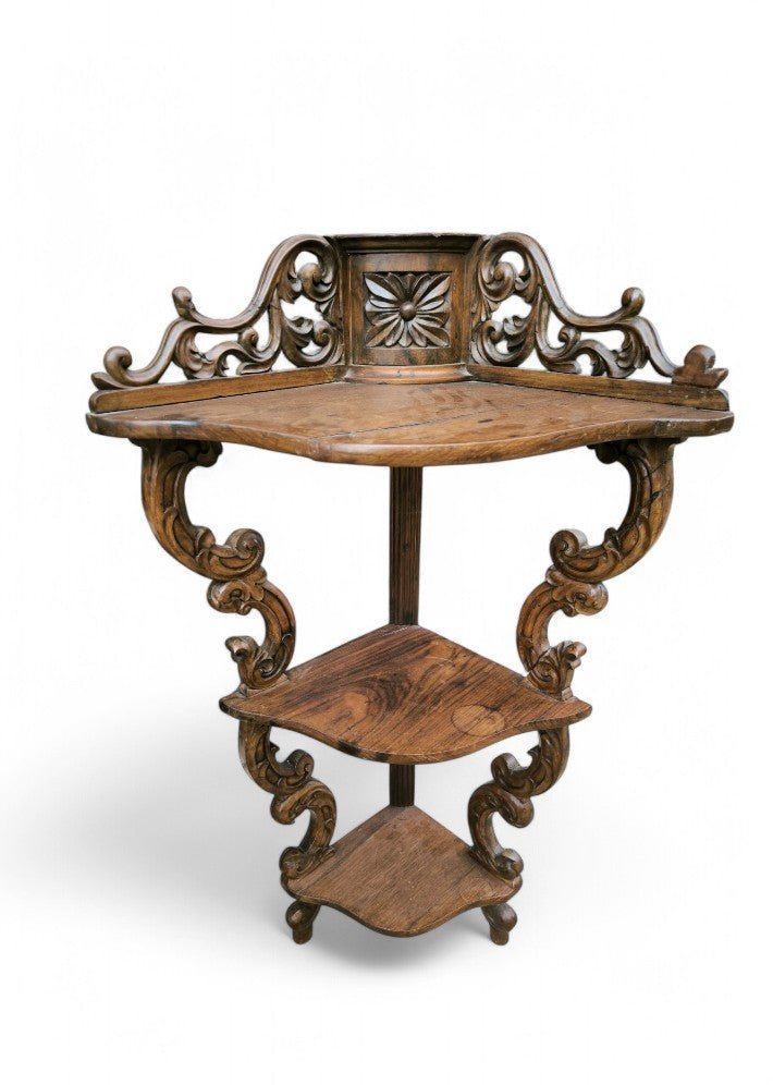 Paire d'étagères en encoignure époque Napoléon III en Palissandre de Rio - Ethic Atelier