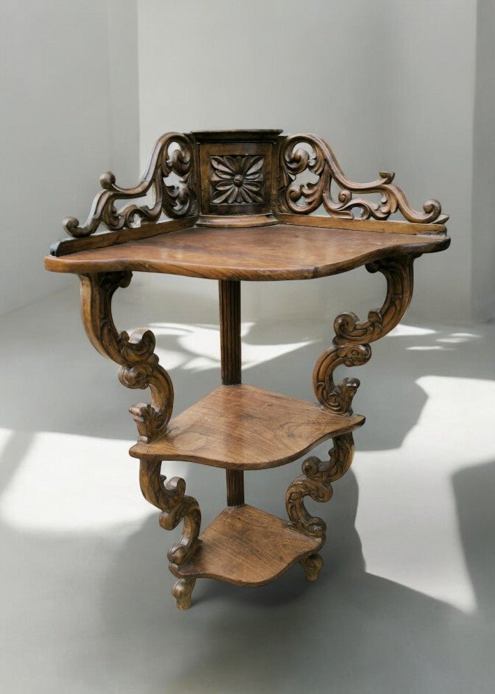 Paire d'étagères en encoignure époque Napoléon III en Palissandre de Rio - Ethic Atelier