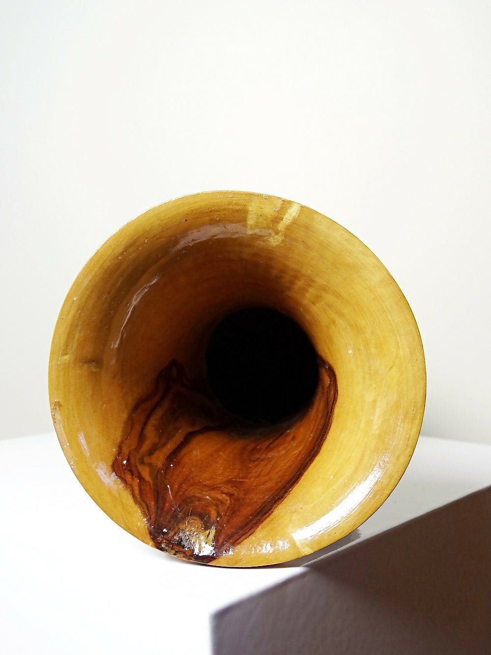 Petit vase vintage bois d'olivier tourné main - Ethic Atelier