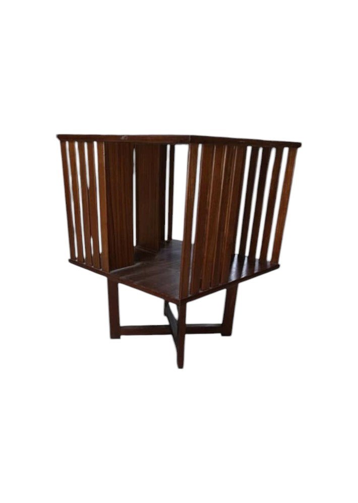 Petite bibliothèque Scandinave tournante en teck vers 1970 - Ethic Atelier