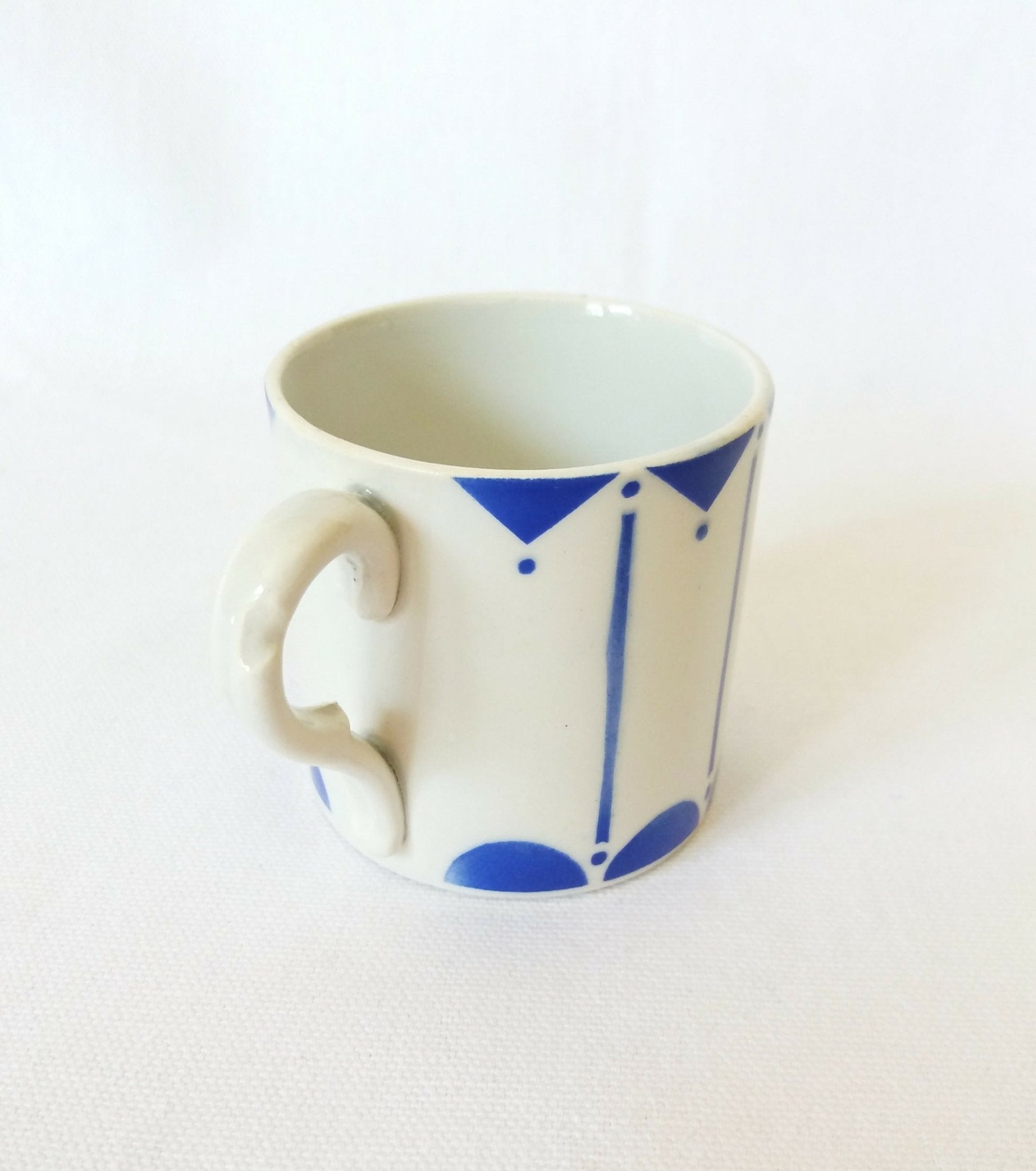 Petite tasse Sarreguemines Modèle Radatz bleu - Ethic Atelier